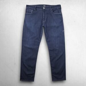 Mavi Zach Straight Leg Jeans Men Size 38x32 Dark Blue Stretch Denim